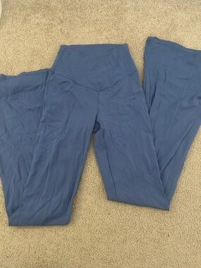 aerie Slate Blue High-Rise Flare Leg Active Leggings